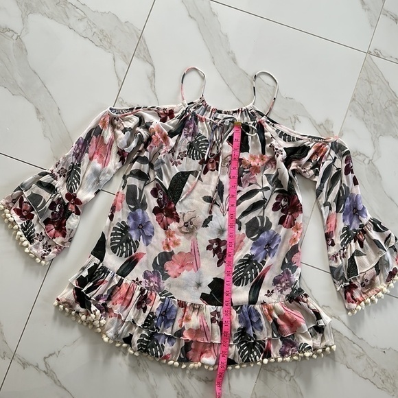 Lovers and Friends Tropical Oasis Dress in Ivory Floral Size Small NEW - Picture 3 of 4